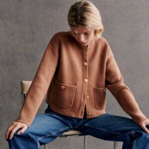 Sezane Valerio Jacket in Camel Size Small